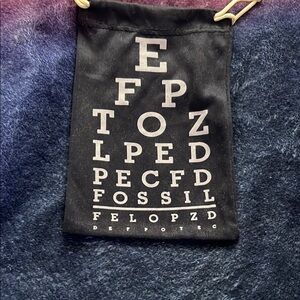Fossil Black Eye Chart Drawstring Bag